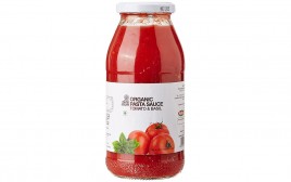 Pure & Sure Organic Pasta Sauce Tomato & Basil  Glass Bottle  500 grams